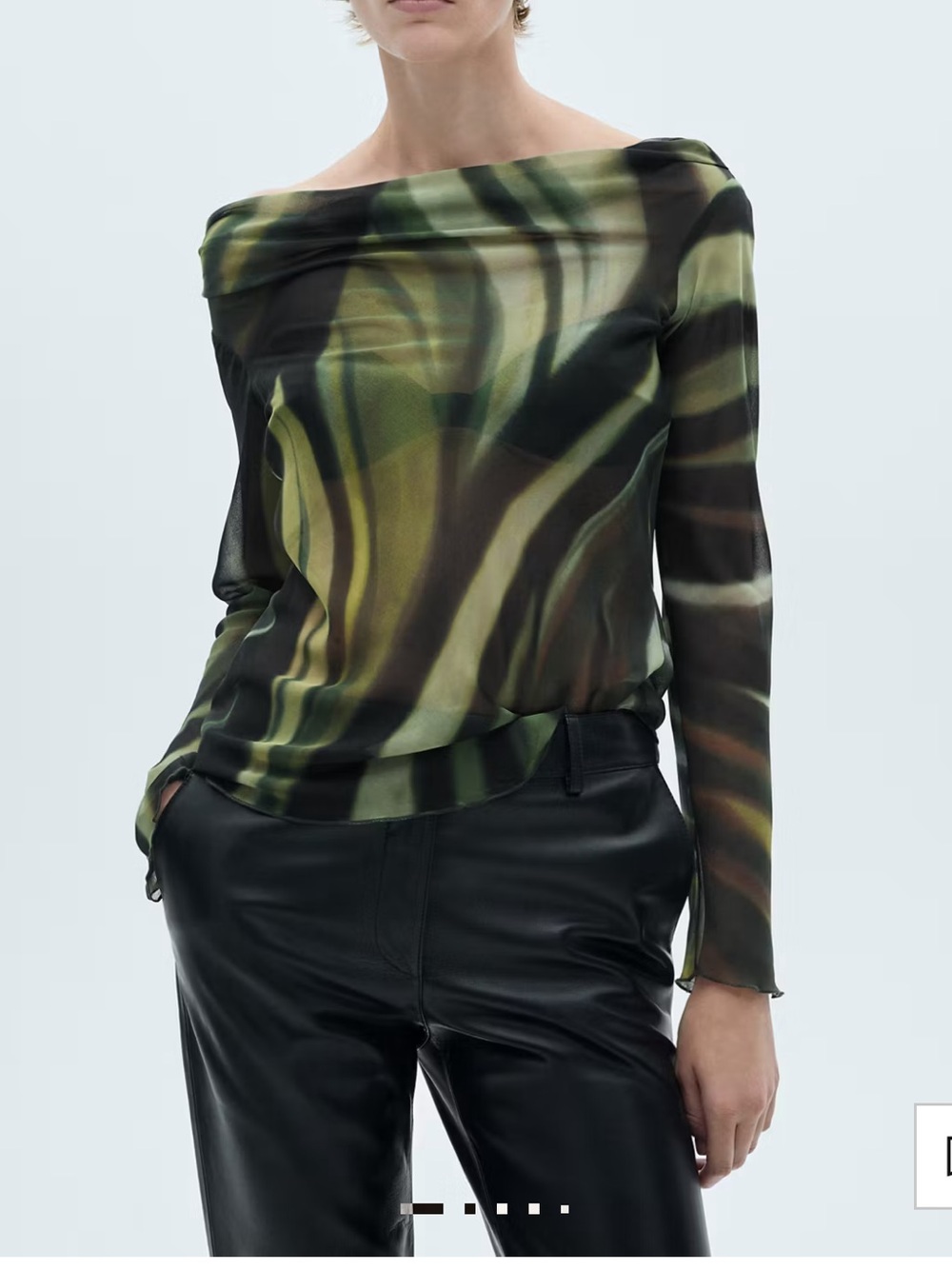 Mango SEMI-TRANSPARENT PRINTED BLOUSE